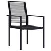 vidaXL Garden Dining Set 5 pcs Black Powder-Coated Steel