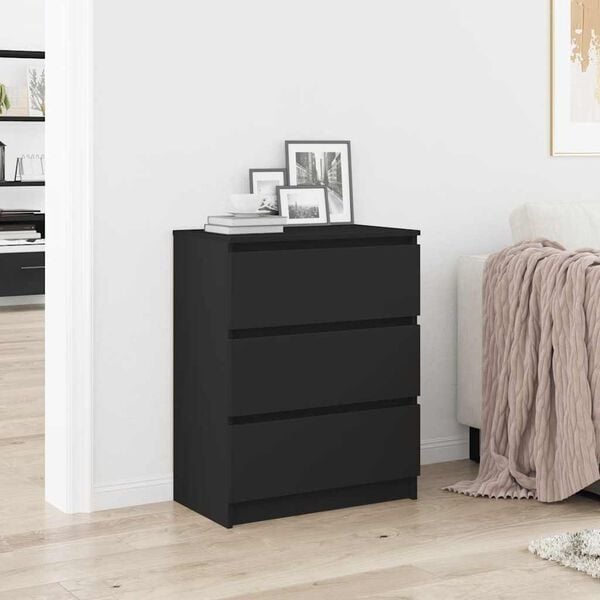 vidaXL Sideboard Black 60x35x76 cm Engineered Wood