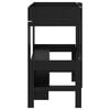 vidaXL Loft Bed Frame with Desk with Storage Black Oak 98.5 x 200 cm