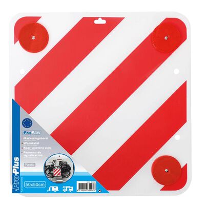 ProPlus Rear Warning Sign Plastic 50 x 50 cm with Reflectors 361228