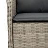 vidaXL 5 Piece Garden Dining Set with Cushions Light Grey Poly Rattan