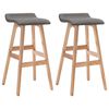 vidaXL Bar Stools 2 pcs Dark Grey Fabric