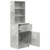 vidaXL Bedside Cabinet Concrete Grey 39x35x125 cm Engineered Wood