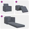 vidaXL Sofa Bed Dark Grey 74 x 77 x 81 cm Velvet