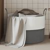 vidaXL Storage Basket Grey and White Ø51x33 cm Cotton
