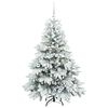 vidaXL Artificial Christmas Tree with 150 LEDs White 150 cm PE and PVC