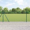 vidaXL Fence Post Green 50 x 0.8 m (25 x 25 mm mesh) Steel and PVC