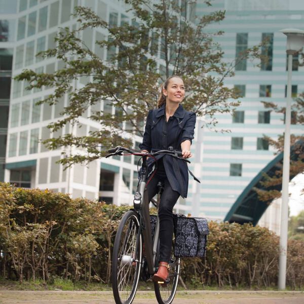 Willex Bicycle Panniers 36 L Black and Brown Fantasy Trees 13961