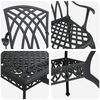 vidaXL Garden Dining Set 5 pcs Black Aluminium