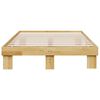 vidaXL Bed Frame without Mattress 120x190 cm Small Double Solid Wood Oak