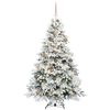 vidaXL Artificial Christmas Tree with 300 LEDs White 180 cm PE and PVC
