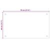 vidaXL Kitchen Backsplash Milk 70 x 40 cm Tempered Glass