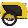 vidaXL Pet Bike Trailer Yellow and Black Oxford Fabric and Iron