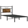 vidaXL Bed Frame without Mattress Smoked Oak 80x200 cm Engineered Wood