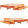 vidaXL Bed Frame without Mattress Wax Brown 160x200 cm Solid Wood Pine