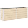vidaXL Planter Ivory 195 x 50 x 77 cm Galvanised Steel