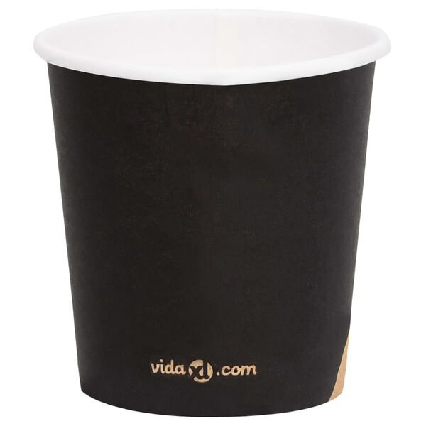 vidaXL Coffee Paper Cups 120 ml 500 pcs Black