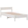 vidaXL Bed Frame without Mattress White 90x190 cm Single Solid Wood Pine