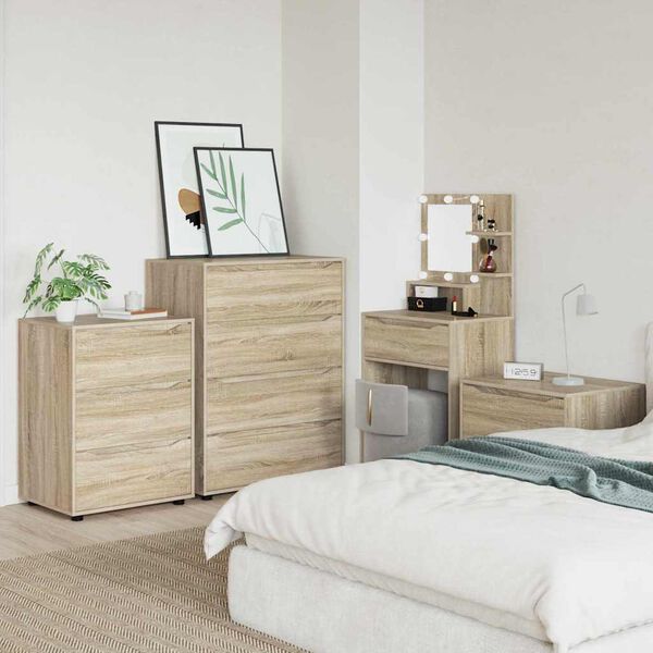 vidaXL Storage Cabinets 2 pcs Sonoma Oak 80 x 48 x 105 cm
