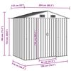 vidaXL Garden Storage Shed Brown 204x132x186 cm Steel