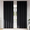 vidaXL Blackout Curtains with Rings 2 pcs Black 245 x 140 cm Polyester