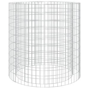 vidaXL Gabion Fire Pit &Oslash; 100 cm Galvanised Iron