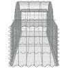 vidaXL Arched Gabion Baskets 5 pcs 200x50x40/60 cm Galvanised Iron
