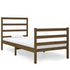 vidaXL Bed Frame without Mattress Honey Brown Solid Wood Single