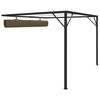 vidaXL Garden Wall Gazebo with Retractable Roof 3x3 m Taupe 180 g/m&sup2;