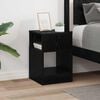 vidaXL End Table Black Oak 30.5 x 30 x 45 cm Engineered Wood