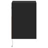 vidaXL TV Wall Cabinets with LED Lights 2 pcs Black 41x31x45 cm