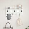 vidaXL Wall-Mounted Coat Rack White 80 x 40 x 12 cm Engineered wood