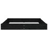 vidaXL Sandbox with Seats Black Square Solid Wood Pine