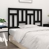 vidaXL Bed Headboard Black 205.5x4x100 cm Solid Wood Pine