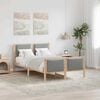 vidaXL Bed Frame with Headboard Light Grey 120 x 200 cm Fabric