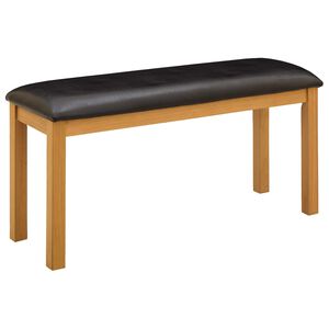 vidaXL Dining Bench 95 x 32 x 45 cm Solid Oak Wood Black