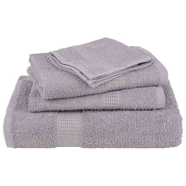 vidaXL 6 Piece Towel Set "FROGN" Grey 360 gsm