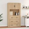 vidaXL Highboard Sonoma Oak Engineered Wood