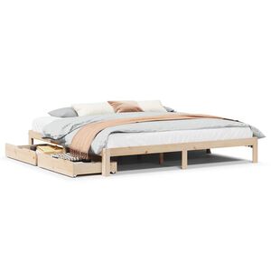 vidaXL Bed Frame with Drawers without Mattress 180x200 cm Super King