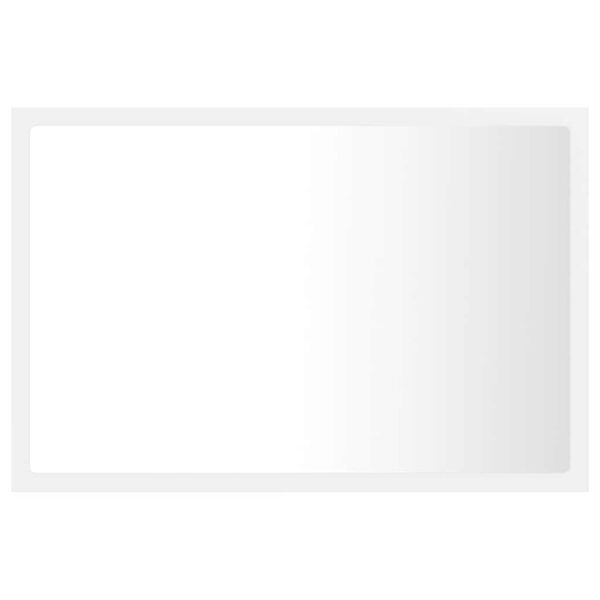 vidaXL LED Bathroom Mirror White 60x8.5x37 cm Acrylic