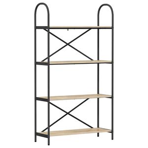 vidaXL Bookshelf 4-Tier 80 x 30 x 146 cm Engineered wood Sonoma Oak