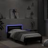 vidaXL Bed Frame without Mattress with LED Lights Black 100x200 cm