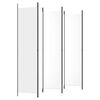 vidaXL 6-Panel Room Divider White 300x220 cm Fabric