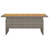vidaXL Garden Table Grey 100x50x43/63 cm Solid Wood Acacia&Poly Rattan