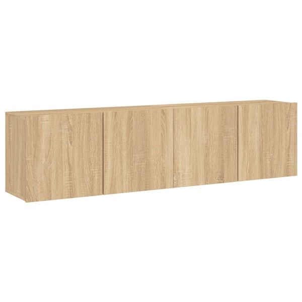 vidaXL TV Cabinets Wall-mounted 2 pcs Sonoma Oak 80x30x41 cm