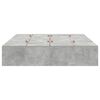 vidaXL Storage Bed Frame Concrete Grey 140 x 190 cm Engineered Wood