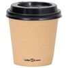 vidaXL Coffee Paper Cups with Lids 120 ml 500 pcs Brown