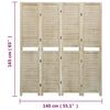 vidaXL 4-Panel Room Divider 140x165 cm Solid Wood Paulownia