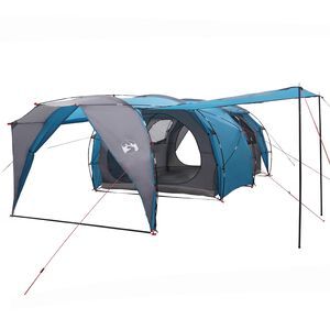 vidaXL Tunnel Tent 6-Person Blue 185T Polyester with PU Coating