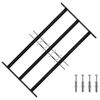 vidaXL Window Grille 75.5 x 45 cm Powder-Coated Steel Black